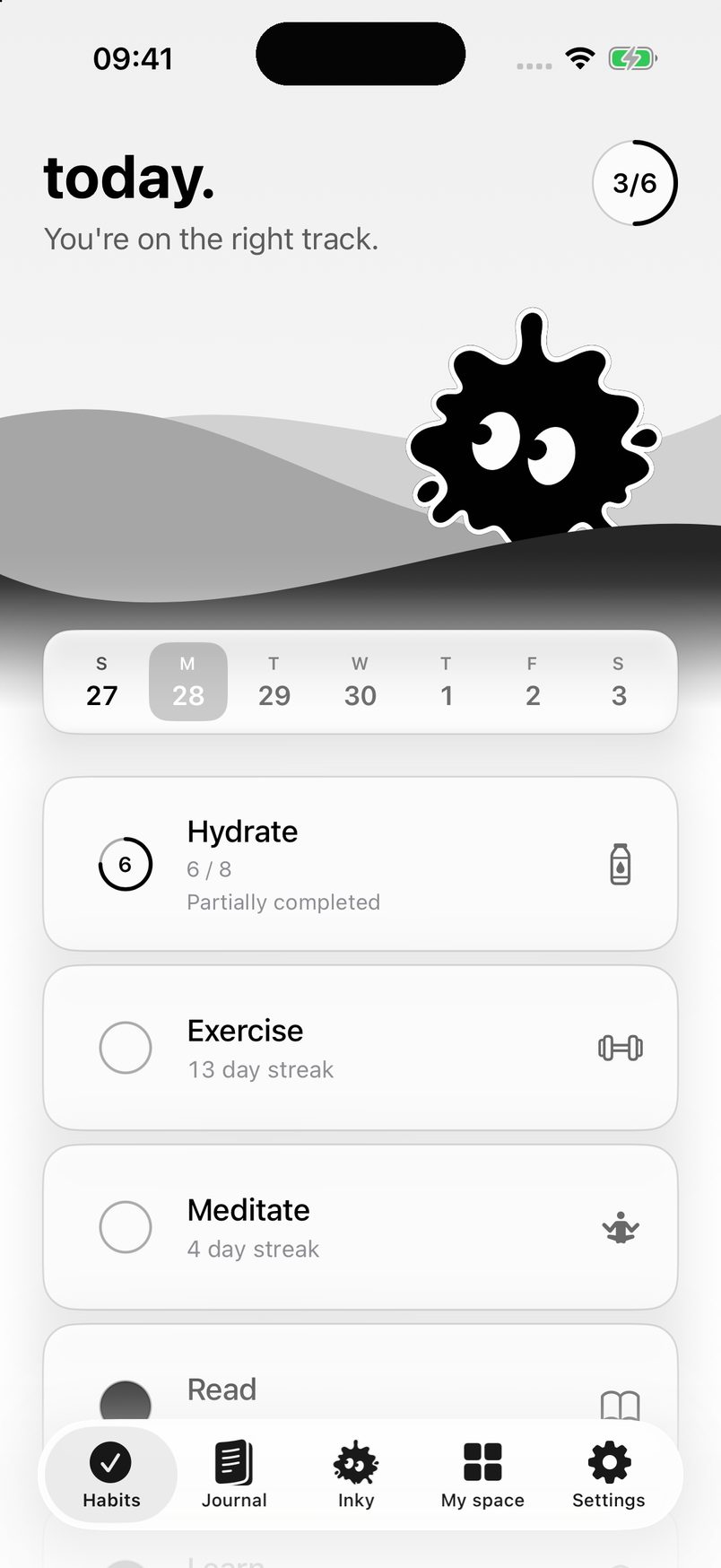 Daily habits in Daily Ink