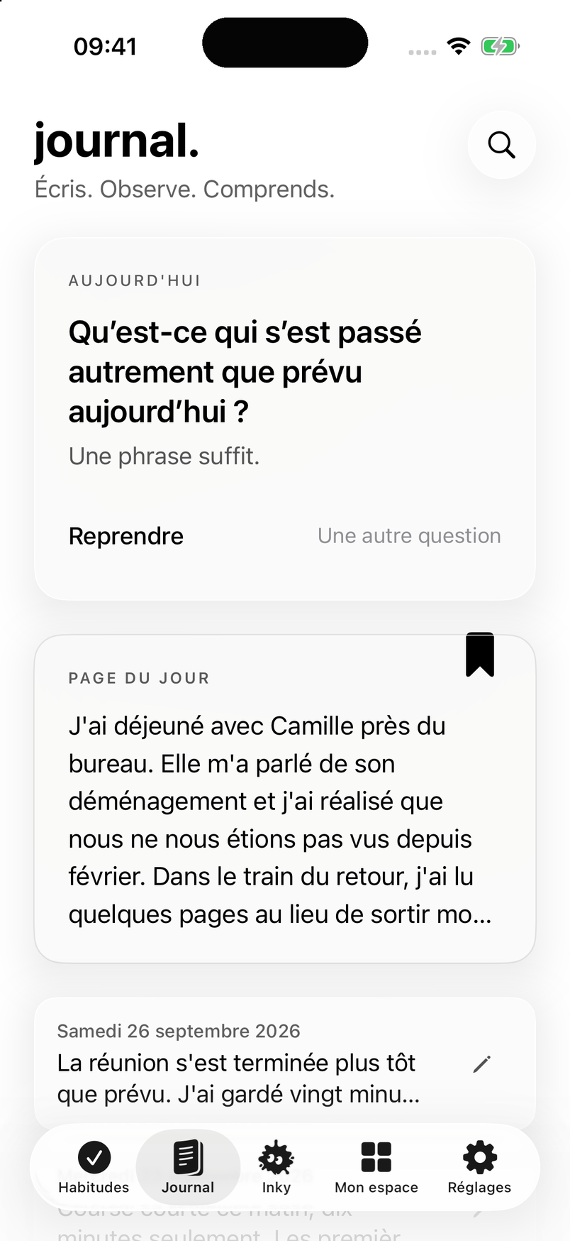 Le journal personnel de Daily Ink